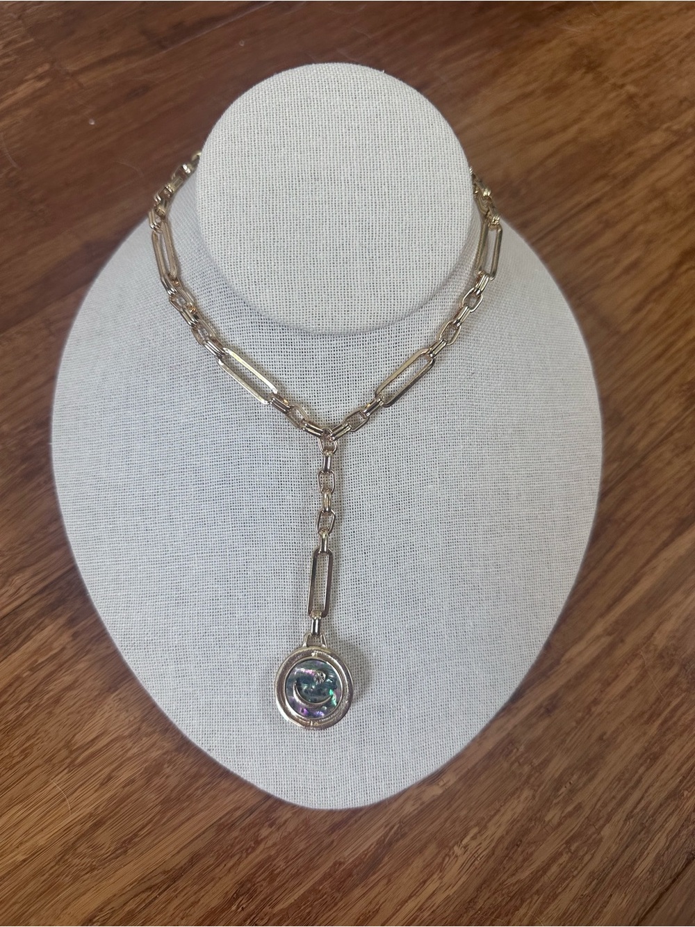 Mignonne Gavigan LUNA Charm Necklace 14K gold Plated Pearl Boho Crystal - Picture 7 of 10